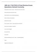19D ALC TACTICS II Final Review Exam Questions Solved Correctly&period;