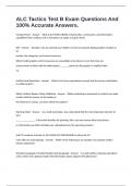 ALC Tactics Test B Exam Questions And 100&percnt; Accurate Answers&period;