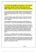 FL Life And Health Insurance 2-15 Latest Upgrade Study Exam &lpar;165 Questions&rpar; With 100&percnt; Correct And Verified Answers