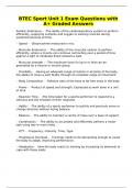 BTEC Sport Unit 1 Exam Questions with A+ Graded Answers