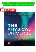 Test Bank for The Physical Universe&comma; 18th Edition by Konrad Krauskopf&comma; ISBN&colon; 9781266661815&comma; All Chapters 1-19 Fully Covered Newest Version 2024