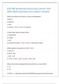 ILTS 305 ELEMENTARY EDUCATION CONTENT TEST 2024-2025 QUESTIONS WITH CORRECT ANSWERS 