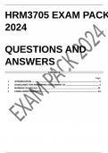 HRM3705 EXAM PACK 2024 QUESTIONS AND ANSWERS&period;