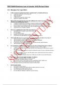 Exam &lpar;elaborations&rpar; Business Law in Canada 