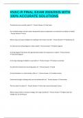 HVAC-R FINAL EXAM 2024&sol;2025 WITH 100&percnt; ACCURATE SOLUTIONS