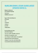 NURS 200 EXAM 1 STUDY GUIDE LATEST  UPDATED RATED A&period;