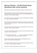 Barney Fletcher - GA RE School Exam Questions with correct answers 