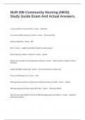 NUR 206 Community Nursing &lpar;HESI&rpar; Study Guide Exam And Actual Answers&period;