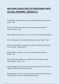 SHP FINAL EXAM 2024&sol;25 QUESTIONS WITH ACTUAL ANSWERS&comma; GRADED A&plus;