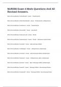 NUR206 Exam 4 Meds Questions And All Revised Answers&period;