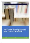 JPP Exam 2024 Questions with Correct Answers&period;