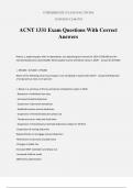 ACNT 1331 Exam Questions With Correct Answers