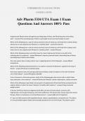 Adv Pharm 5334 UTA Exam 1 Exam Questions And Answers 100&percnt; Pass