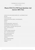 Pharm 5334 UTA FNP Exam Questions And Answers 100&percnt; Pass