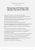 Pharmacology 5334 Module 3 Exam Questions And Answers 100&percnt; Pass