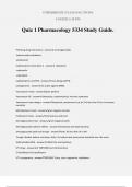 Quiz 1 Pharmacology 5334 Study Guide&period;