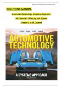 Solution Manual For Automotive Technology&comma; A Systems Approach&comma; 4th Canadian Edition by Erjavec&comma; All 1-55 Chapters Covered &comma;Latest Edition&comma; ISBN&colon;9780176796174