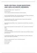 NURS 329 FINAL EXAM QUESTIONS AND 100&percnt; ACCURATE ANSWERS