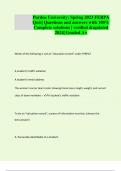 Purdue University&colon; Spring 2023 FERPA Quiz&vert; Questions and answers with 100&percnt; Complete solutions &vert; verified &updated 2024&vert; Graded A&plus;