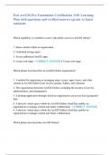 Esri ArcGIS Pro Foundation Certification 2101 Learning  Plan with questions and verified answers &lpar;grade A&rpar; latest  rationale