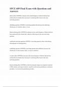 SPCE 689 Final Exam with Questions and Answers