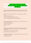 Peer Support Questions Exam Questions And Answers 100&percnt; Pass &vert; Graded A&plus;
