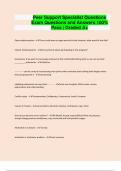 Peer Support Specialist Questions Exam Questions and Answers 100&percnt; Pass &vert; Graded A&plus;