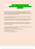 Peer Support Specialist WA Questions and Answers 100&percnt; pass &vert; graded A&plus;