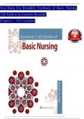TEST BANK For Rosdahl's Textbook of Basic Nursing&comma; 12th Edition by Caroline Rosdahl Chapters 1 - 103&comma; Complete