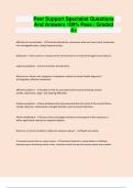 Peer Support Specialist Questions And Answers 100&percnt; Pass &vert; Graded A&plus;