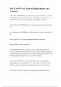 SPCE 689 Final Test with Questions and Answers