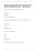Milady Standard Barbering Sample State Board Examination Test 1 - 6th Edition