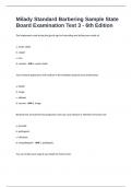 Milady Standard Barbering Sample State Board Examination Test 3 - 6th Edition