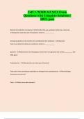 UofC CMMB 343 MT1 Exam Questions with Complete Solutions &vert; 100&percnt; pass