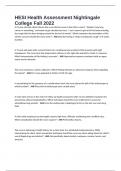HESI Health Assessment Nightingale College Fall 2022 Questions And Verified Answers 