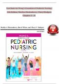 Test Bank for Wong&rsquo;s Essentials of Pediatric Nursing&comma; 11th Edition&comma; Marilyn Hockenberry&comma; Cheryl Rodgers Chapters 1 - 31