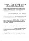 Chapter 1 Quiz SHS 421 Solution Solved 100- Passed&excl;&excl; 2024