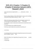 SHS 421 Chapter 7&comma;Chapter 8&comma; Chapter 9 Solution Solved 100&percnt; Passed&excl;&excl; 2024