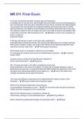 NR 511 Final Exam  Questions With Answers Graded A&plus; Assured Success