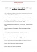 LAPD Drug Recognition Expert &lpar;DRE&rpar; 2019 Exam Questions And Answers