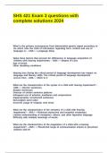 SHS 421 Exam 3 questions with complete solutions 2024&period;