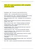 SHS 421 exam questions with complete solutions 2024&period;