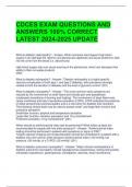 CDCES EXAM QUESTIONS AND ANSWERS 100&percnt; CORRECT LATEST 2024-2025 UPDATE 