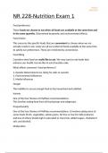 NR 228-Nutrition Exam 1 2024&sol;2025 Questions and answers latest update