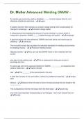 Dr&period; Muller Advanced Welding GMAW -  Questions With Answers Graded A&plus; Assured Success