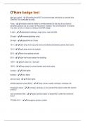 O'Hare badge test Questions And Answers Already Graded A&plus;