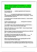 Texas Real Estate Principles 1 - Unit 1 Exam With 100&percnt; Correct And Verified Answers