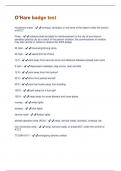 O'Hare badge test Questions And Answers Already Graded A&plus;