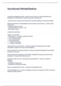 Vocational Rehabilitation Questions and Answers 2024