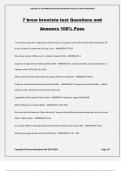 7 brew brewista test Questions and Answers 100&percnt; Pass